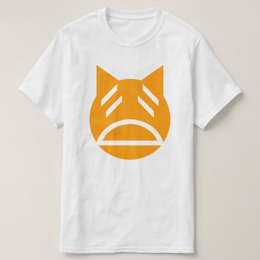Weary Emoji Cat T-shirt (Design voorkant)