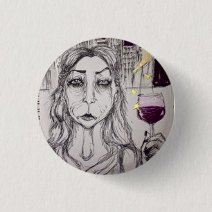 Weary Evening Party Goer Ronde Button 3,2 Cm