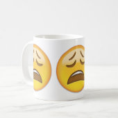 Weary Face Emoji Koffiemok (Voorkant links)