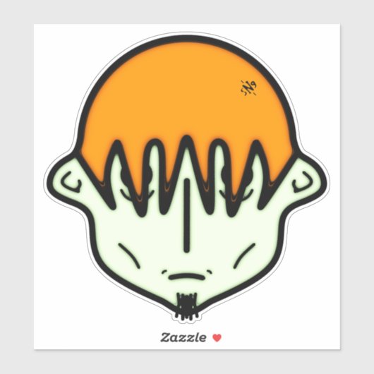 Weary greenish guy met geatel v1 sticker (Vel)