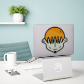 Weary greenish guy met geatel v1 sticker (Laptop op bureau)