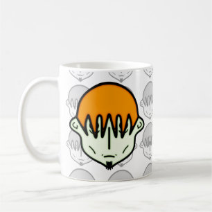 Weary greenish guy met goatee v2 koffiemok