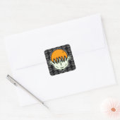 Weary greenish guy met goatee v3 vierkante sticker (Envelop)