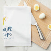 Weary World verheugt zich over keukenhanddoek (Quarter Fold)