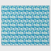 Weasel & Baboon Blue Character Pattern Cadeaupapier (Vlak)