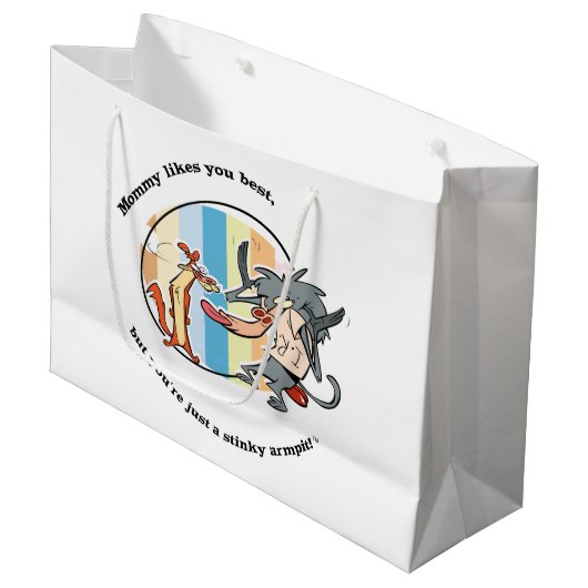 Weasel & Baboon "Mammie houdt van je best" Groot Cadeauzakje (Voorkant Gekanteld)