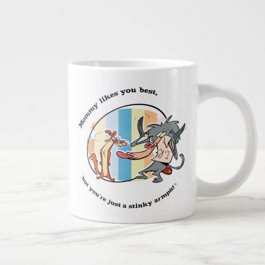 Weasel & Baboon "Mammie houdt van je best" Grote Koffiekop (Rechts)