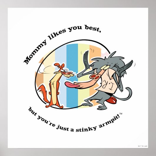 Weasel & Baboon "Mammie houdt van je best" Poster (Voorkant)