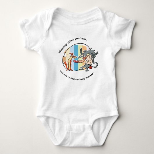 Weasel & Baboon "Mammie houdt van je best" Romper (Voorkant)