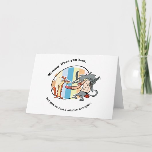 Weasel & Baboon "Mommy Likes You Best" Kaart (Voorkant)
