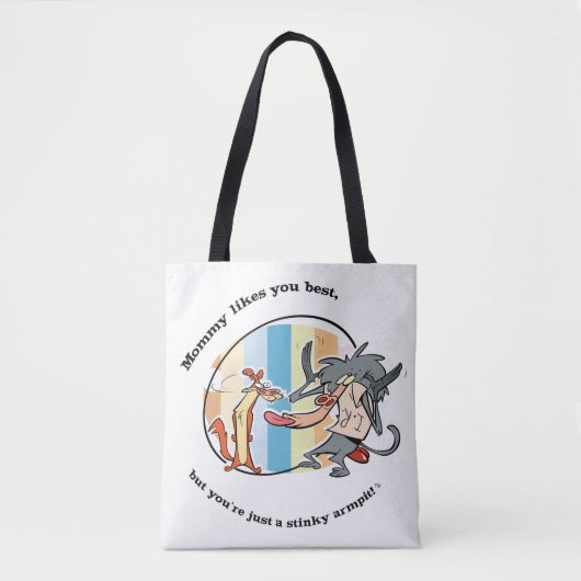 Weasel & Baboon "Mommy Likes You Best" Tote Bag (Voorkant)