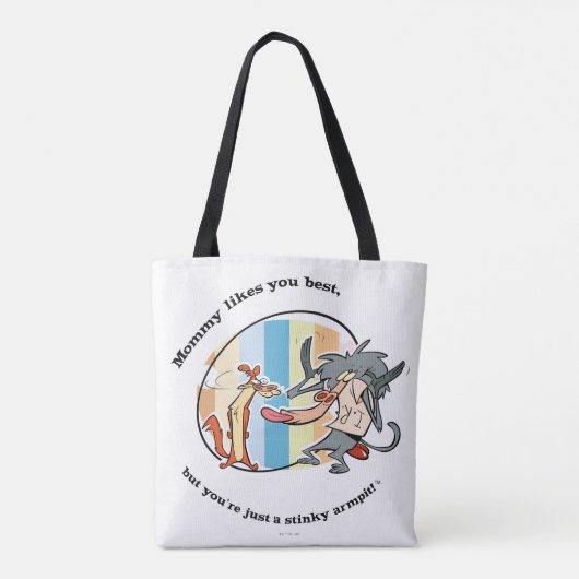 Weasel & Baboon "Mommy Likes You Best" Tote Bag (Achterkant)