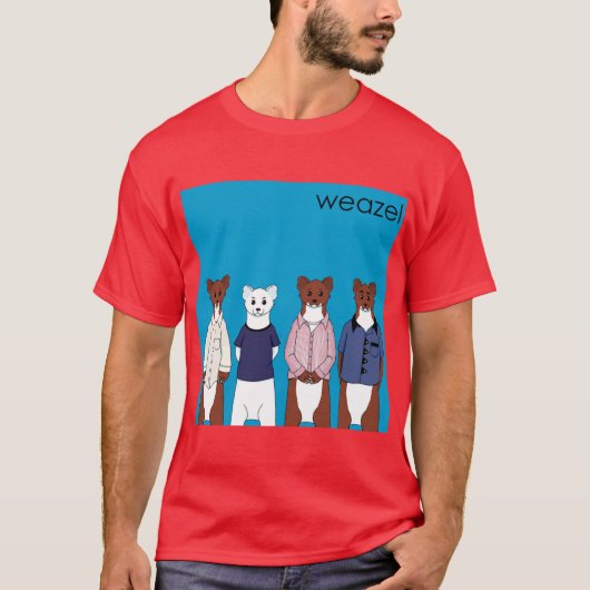 Weasel Blue Album funny friends T-shirt (Voorkant)