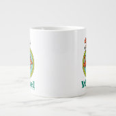 Weasel duikt op teken grafisch grote koffiekop (Voorkant)