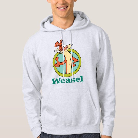 Weasel duikt op teken grafisch hoodie (Voorkant)