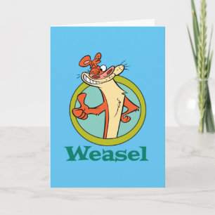 Weasel duikt op teken grafisch kaart