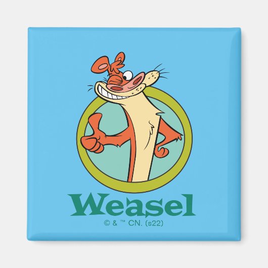 Weasel duikt op teken grafisch magneet (Voorkant)
