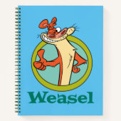Weasel duikt op teken grafisch notitieboek (Voorkant)