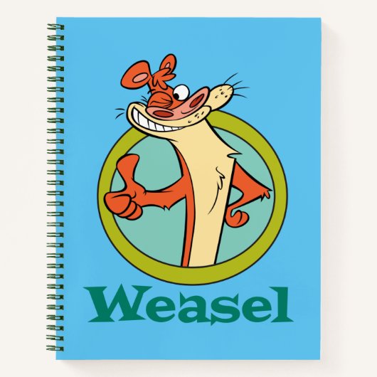 Weasel duikt op teken grafisch notitieboek (Voorkant)