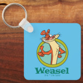 Weasel duikt op teken grafisch sleutelhanger (Voorkant)