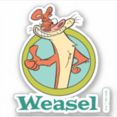 Weasel duikt op teken grafisch sticker (Voorkant)