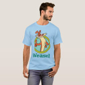 Weasel duikt op teken grafisch t-shirt (Voorkant volledig)