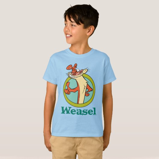 Weasel duikt op teken grafisch t-shirt (Voorkant volledig)