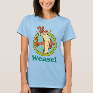 Weasel duikt op teken grafisch t-shirt
