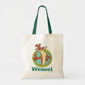 Weasel duikt op teken grafisch tote bag (Voorkant)
