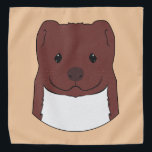 Weasel Face Bandana<br><div class="desc">Grappig weasel gezicht.  achtergrondkleur.</div>