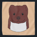 Weasel Face Bandana<br><div class="desc">Grappig weasel gezicht.  achtergrondkleur.</div>