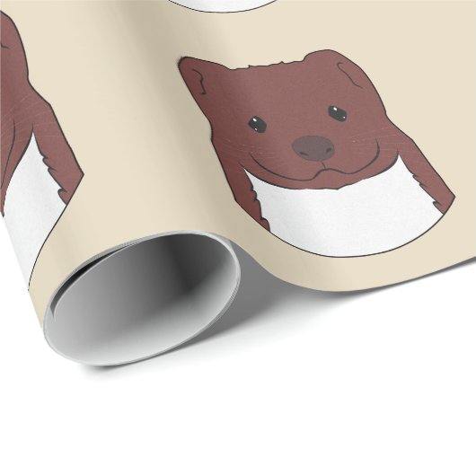 Weasel Face Cadeaupapier (Rol Hoek)