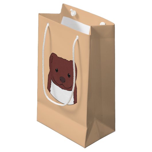Weasel Face Klein Cadeauzakje (Voorkant Gekanteld)