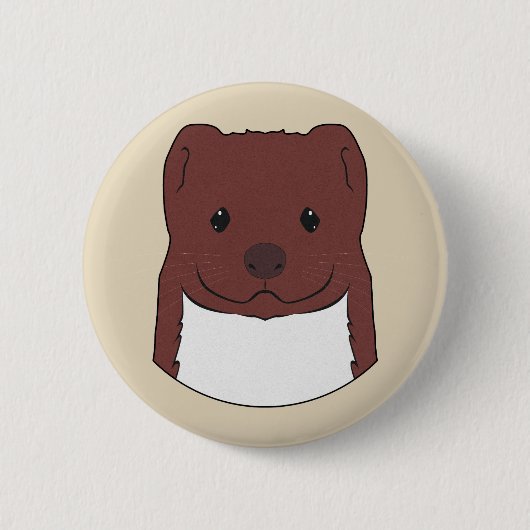 Weasel Face Ronde Button 5,7 Cm (Voorkant)