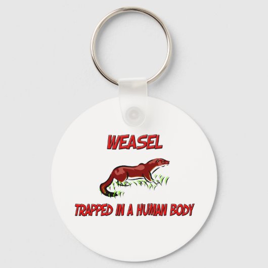 Weasel gevangen in een menselijk lichaam sleutelhanger (Voorkant)