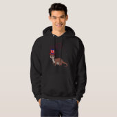 Weasel Graphic Rood Wit Blauw Vuurwerk Decor 4th Hoodie (Voorkant volledig)