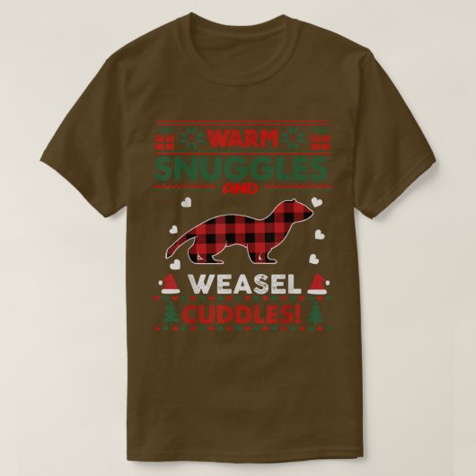 Weasel Lovers Xmas Gifts Cute Weasel - Kerstmis Oe T-shirt (Design voorkant)