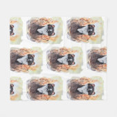 Weasel Magic Humor Totem Harmony Waterverf Mysti Fleece Deken (Voorkant (Horizontaal))