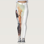 Weasel Magic Humor Totem Harmony Waterverf Mysti Leggings (Voorkant)