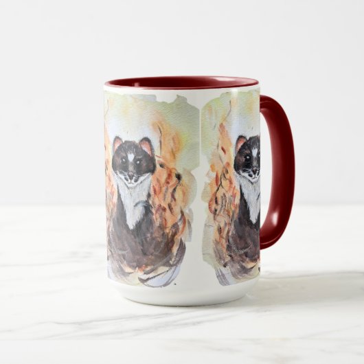 Weasel Magic Humor Totem Harmony Waterverf Mysti Mok (Voorkant rechts)