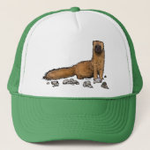 Weasel op een pet! trucker pet (Voorkant)