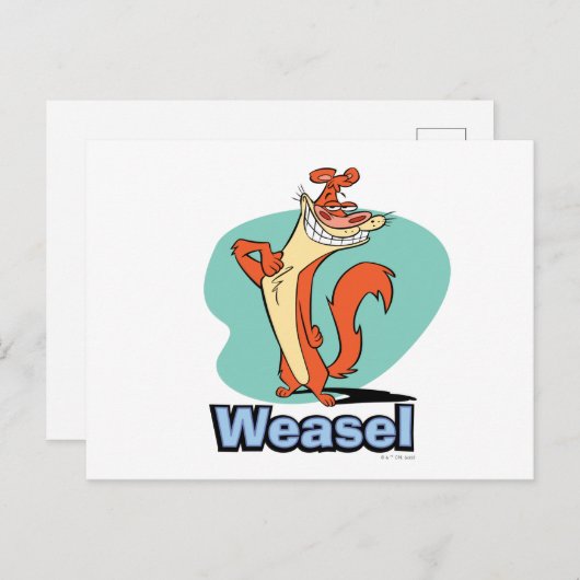 Weasel Proud Character Graphic Briefkaart (Voorkant / Achterkant)