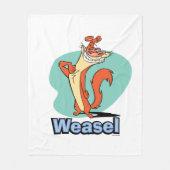Weasel Proud Character Graphic Fleece Deken (Voorkant)