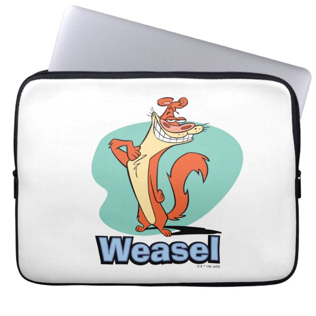 Weasel Proud Character Graphic Laptop Sleeve (Voorkant)