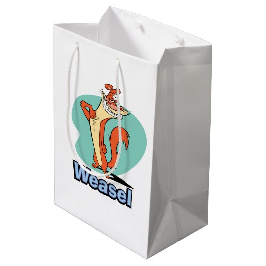 Weasel Proud Character Graphic Medium Cadeauzakje (Achterkant Gekanteld)