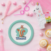 Weasel Proud Character Graphic Papieren Bordje (Feest)
