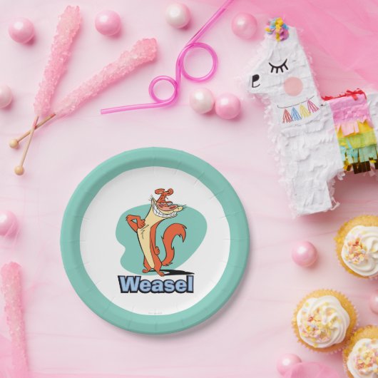 Weasel Proud Character Graphic Papieren Bordje (Feest)