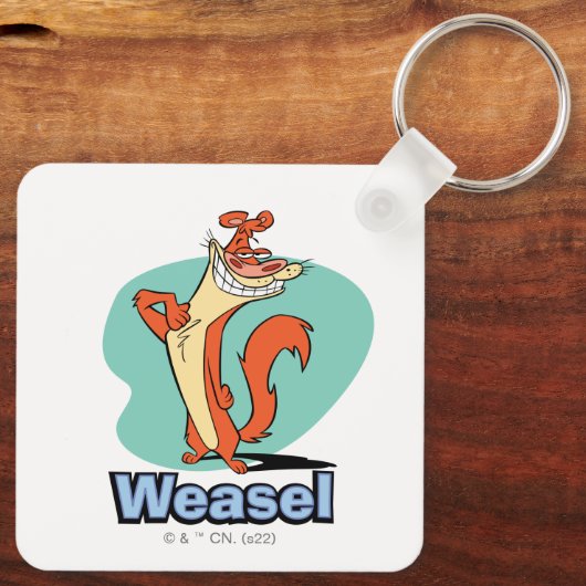 Weasel Proud Character Graphic Sleutelhanger (Achterkant)