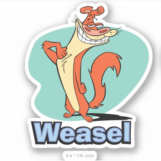 Weasel Proud Character Graphic Sticker (Voorkant)