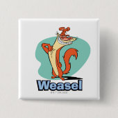 Weasel Proud Character Graphic Vierkante Button 5,1 Cm (Voorkant)
